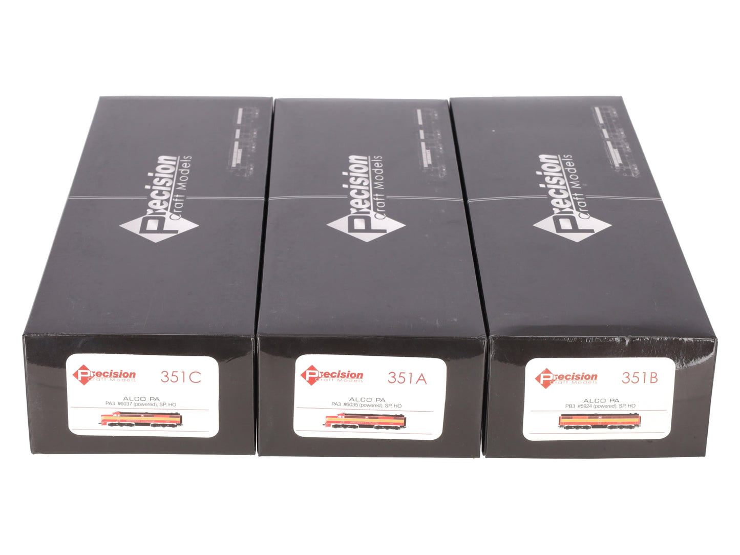 Precision Craft Models 351 HO Scale Southern Pacific Alco PA/PB/PA Daylight Set EX/Box