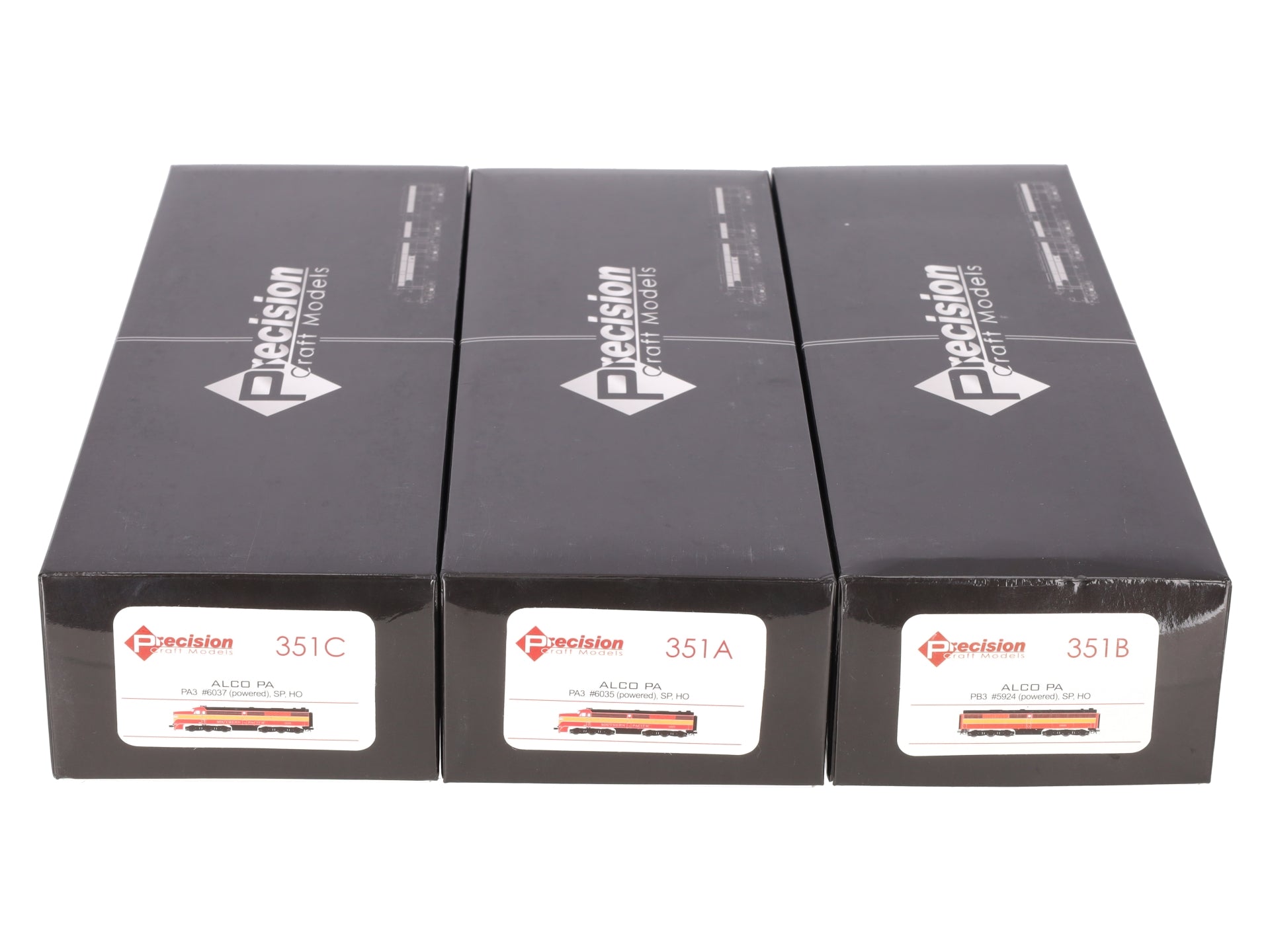 Precision Craft Models 351 HO Scale Southern Pacific Alco PA/PB/PA Daylight Set EX/Box