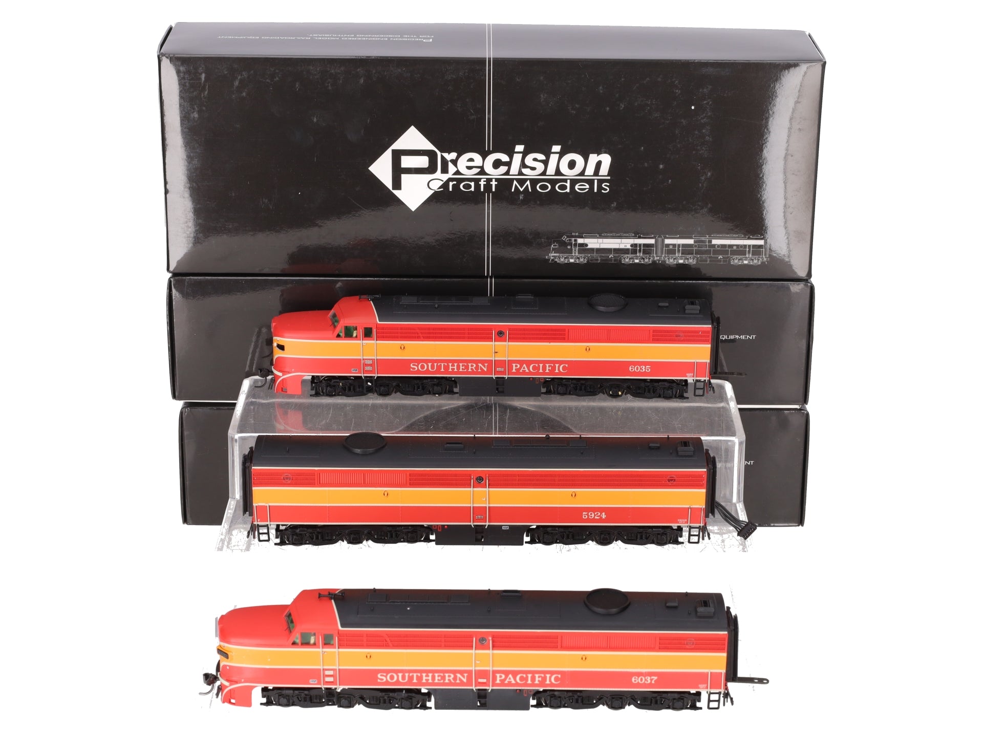 Precision Craft Models 351 HO Scale Southern Pacific Alco PA/PB/PA Daylight Set EX/Box