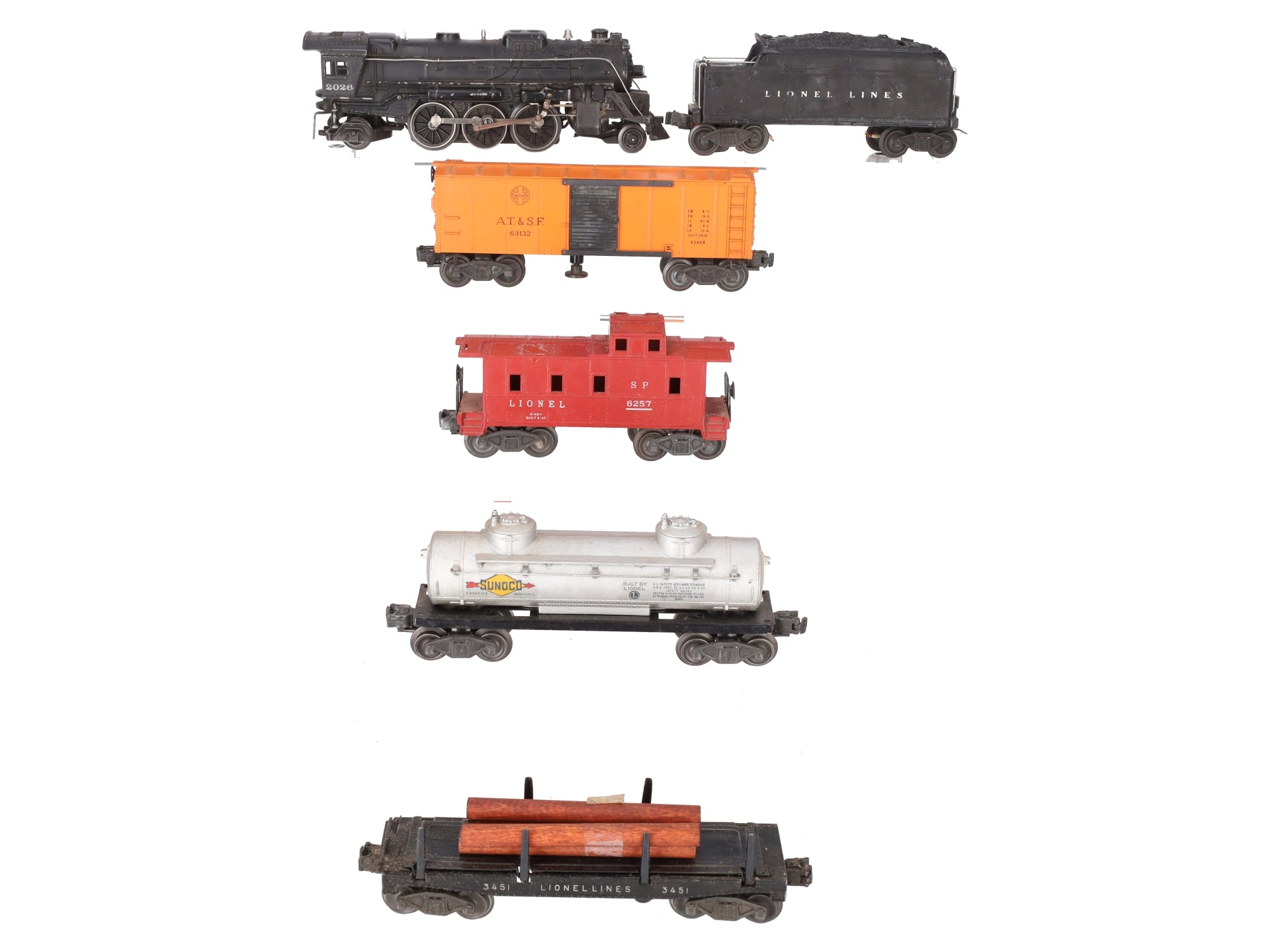 Lionel 1429WS Vintage O 2026 Steam Freight Set VG/Box
