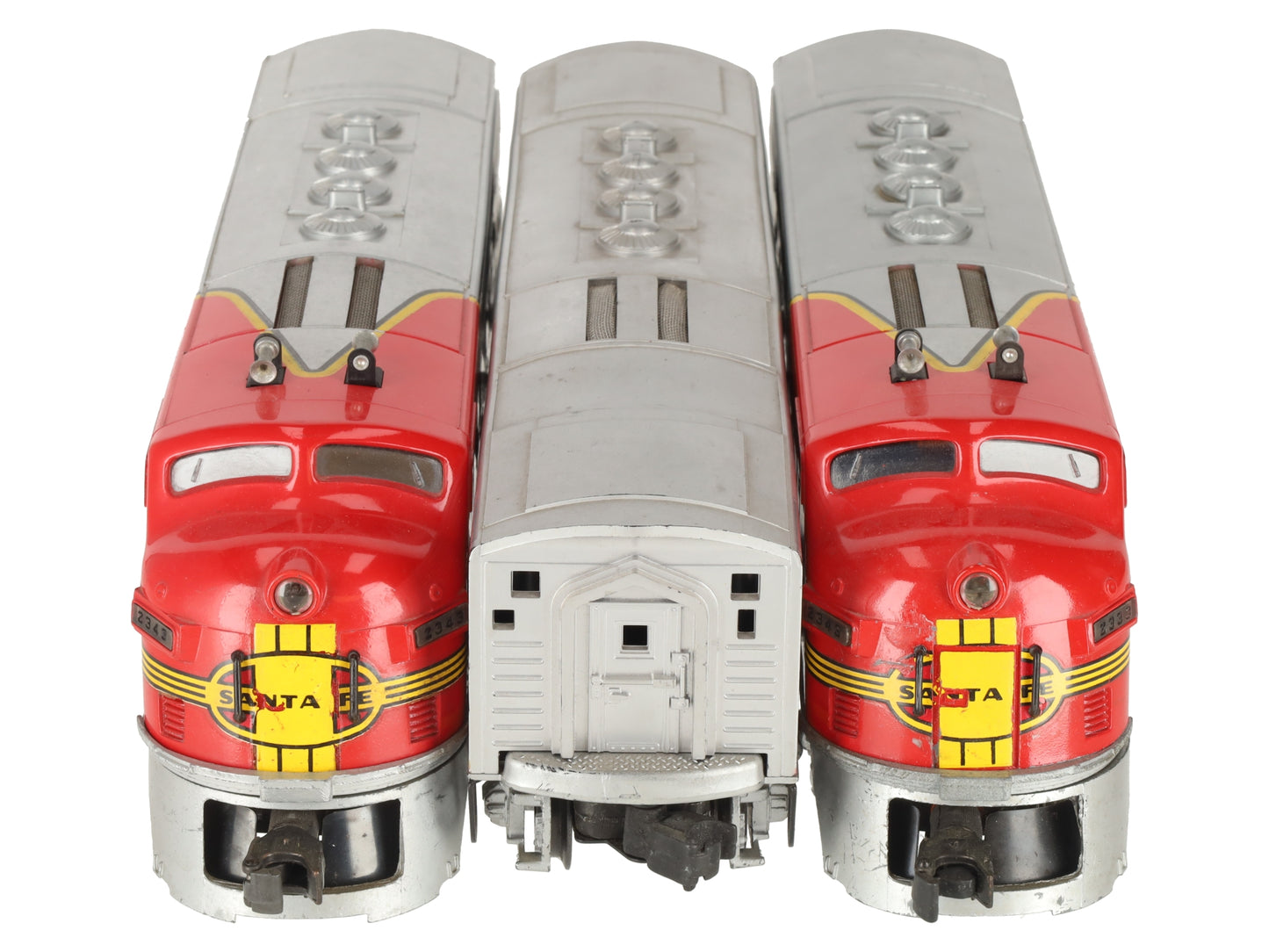 Lionel 2343 Vintage O Santa Fe F3 ABA Diesel Locomotive Set VG/Box