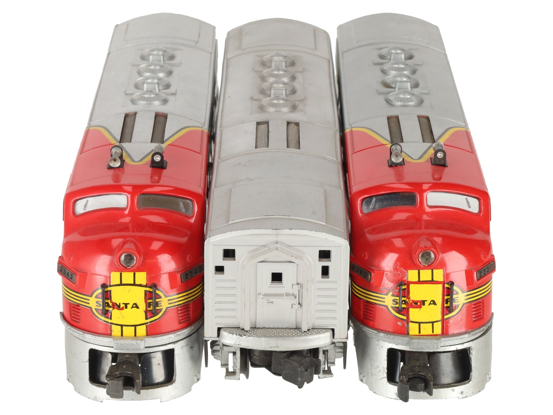 Lionel 2343 Vintage O Santa Fe F3 ABA Diesel Locomotive Set VG/Box