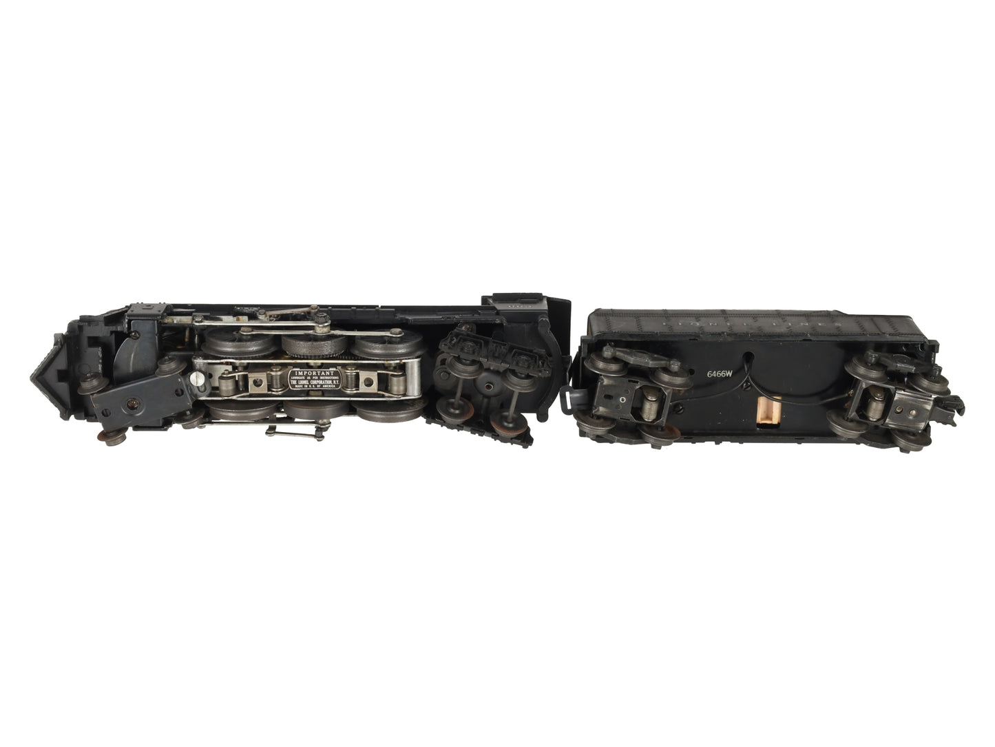 Lionel 665 Vintage O 4-6-4 Die-Cast Steam Locomotive W/6466W Tender VG