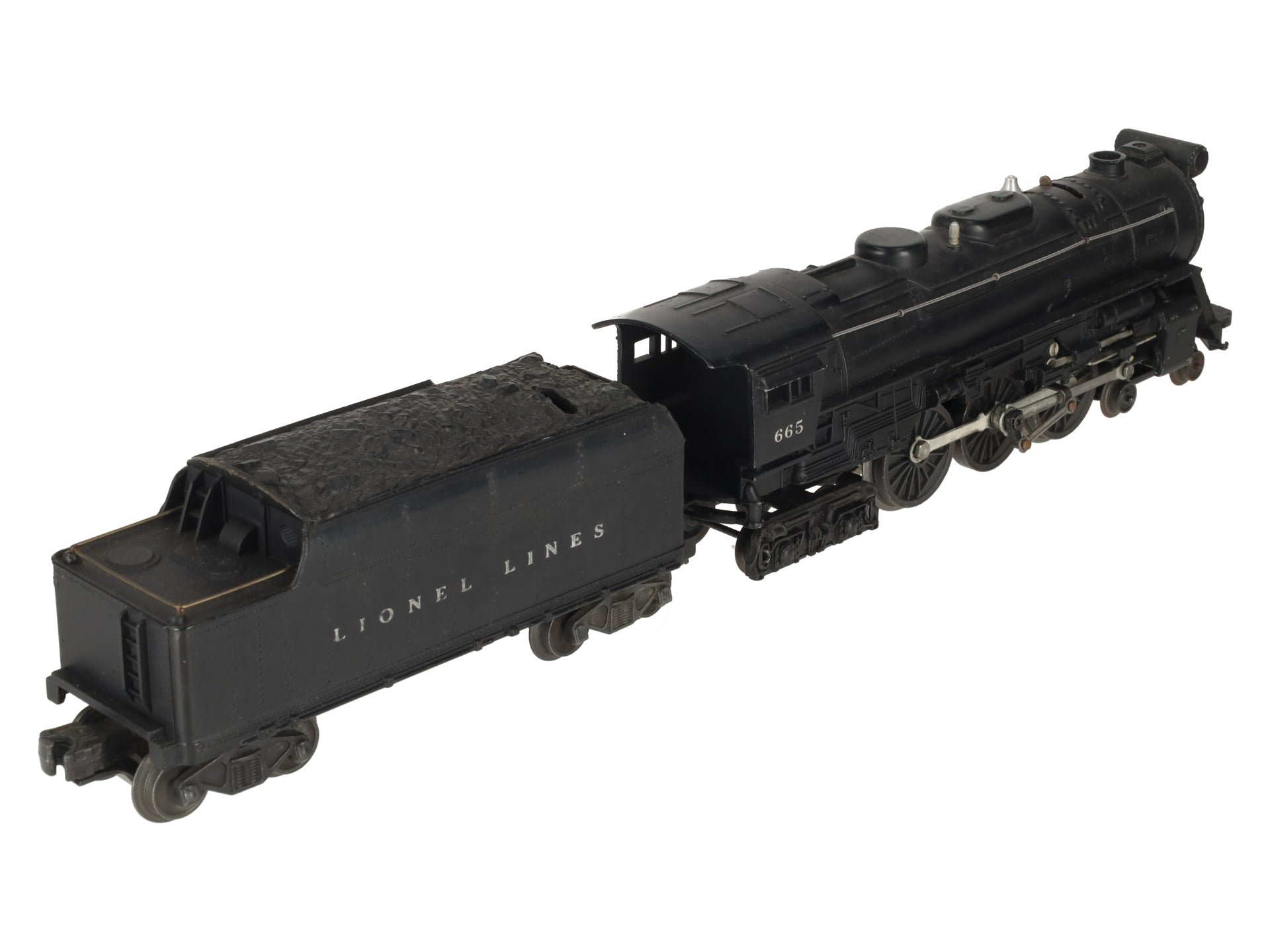 Lionel 665 Vintage O 4-6-4 Die-Cast Steam Locomotive W/6466W Tender VG