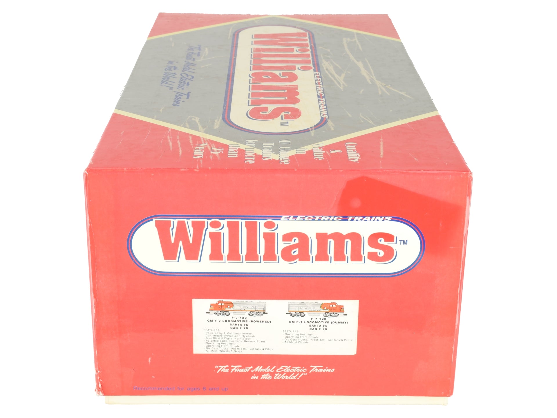 Williams O Gauge ATSF F-7-120 GM F-7 AA Powered/Dummy Diesel Locomotive #18/20 EX/Box