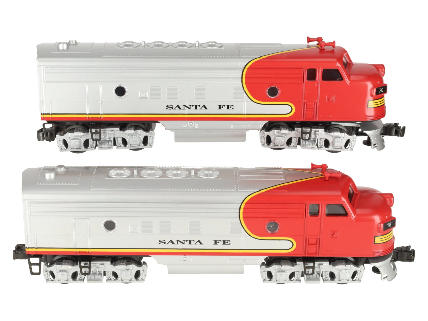 Williams O Gauge ATSF F-7-120 GM F-7 AA Powered/Dummy Diesel Locomotive #18/20 EX/Box