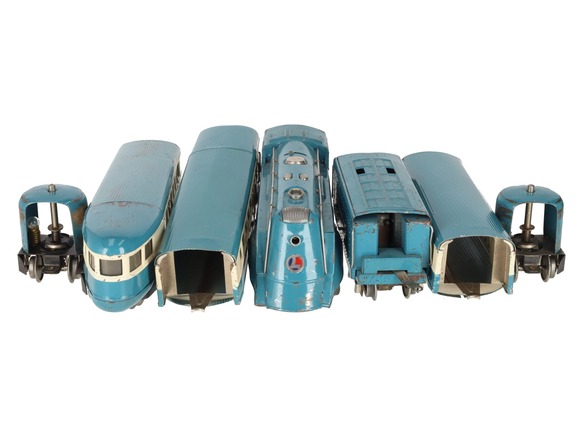 Lionel 265 Vintage O Prewar Blue Streak Set w/ 265E 265W 617 618 619