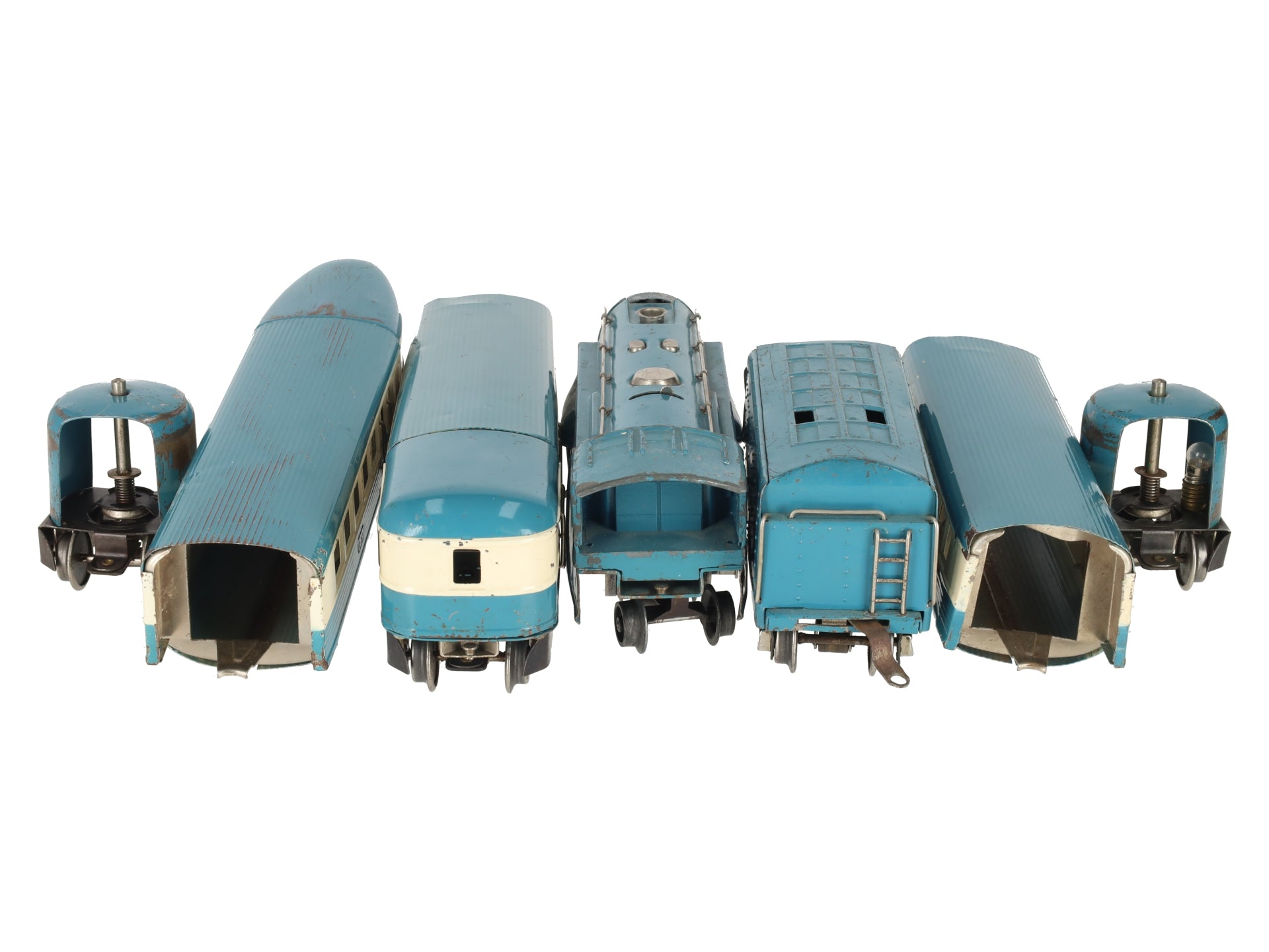 Lionel 265 Vintage O Prewar Blue Streak Set w/ 265E 265W 617 618 619