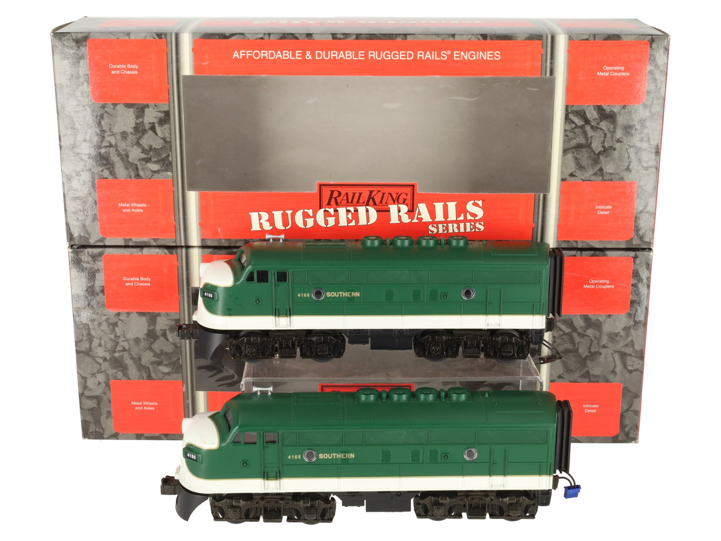 MTH 33-2006-1 O Southern F-3 AA PWRD/Dummy Diesel Engine Set w/PS 2.0 #4165/4168 EX/Box