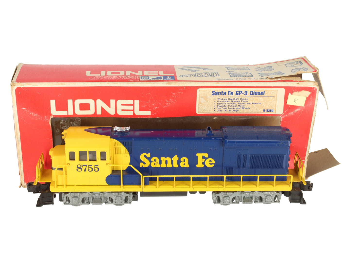 Lionel 6-8755 O Santa Fe U36B Diesel Locomotive EX