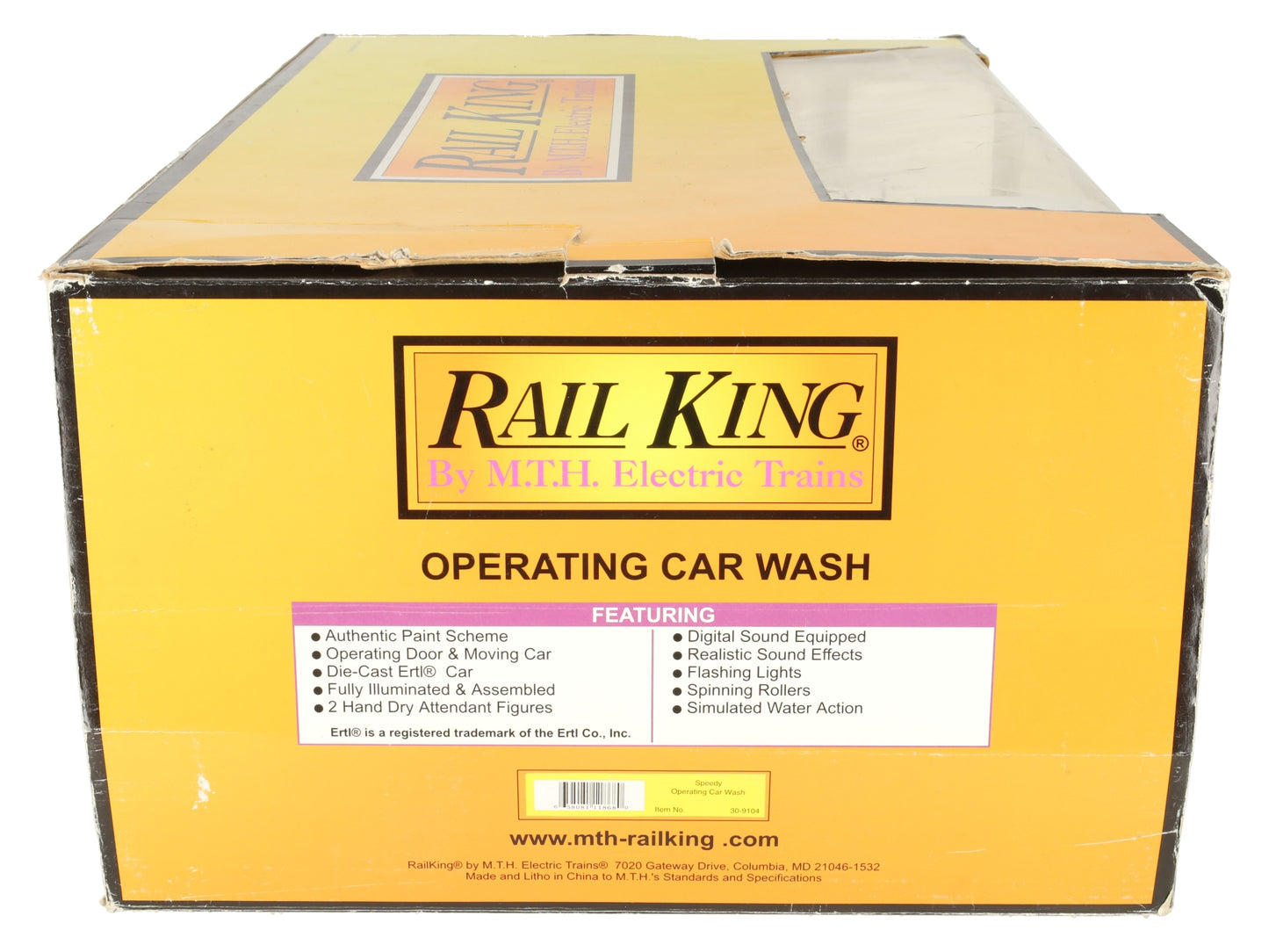 MTH 30-9104 O Scale Speedy Operating Animated Car Wash EX/Box