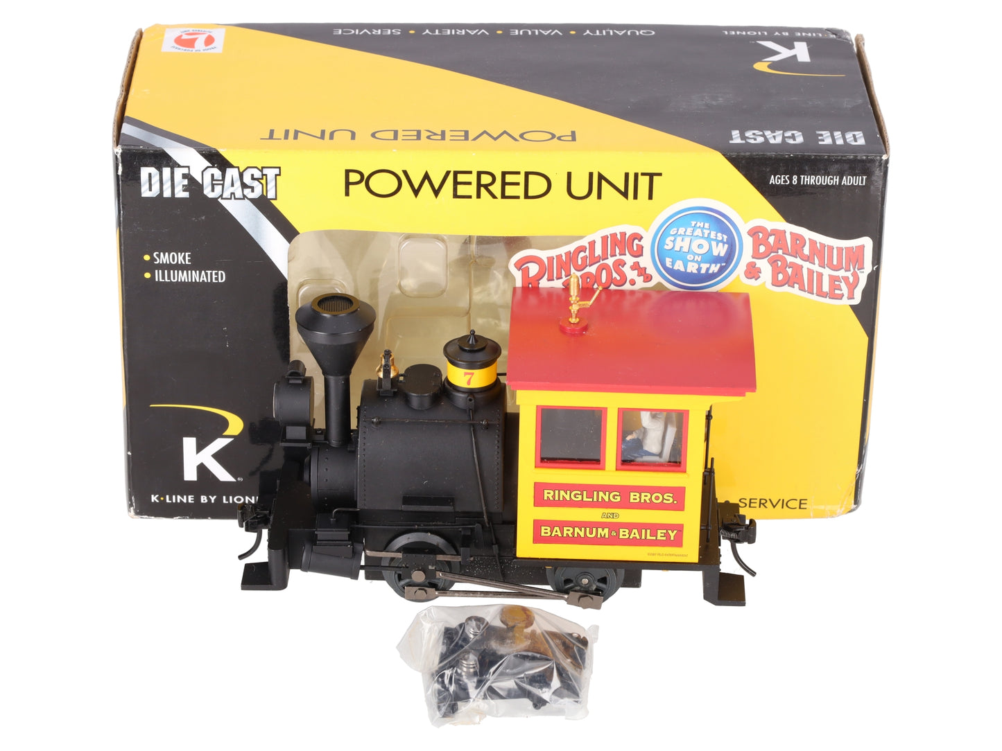 K-Line 6-21230 O-Gauge Ringling Brothers 0-4-0 Porter Steam Locomotive #7