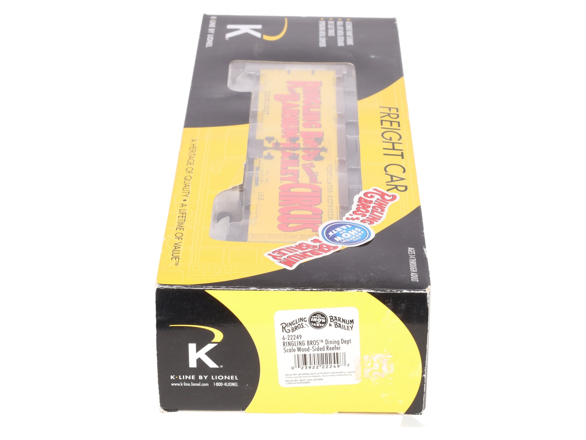 K-Line 6-22249 O Ringling Bros Dining Dept Scale Wood-Sided Reefer NIB