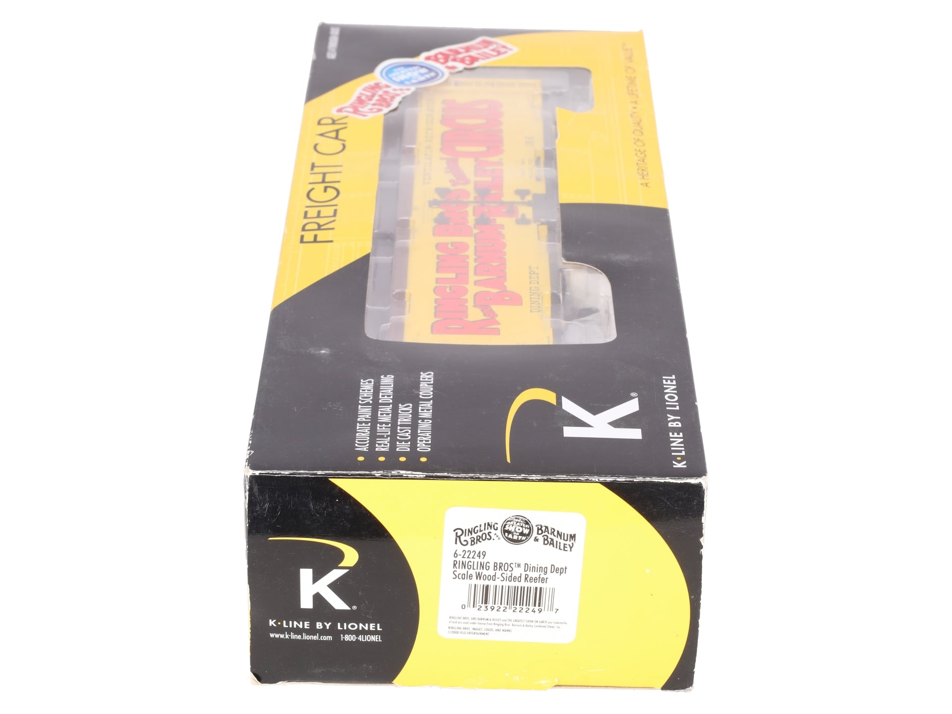 K-Line 6-22249 O Ringling Bros Dining Dept Scale Wood-Sided Reefer NIB