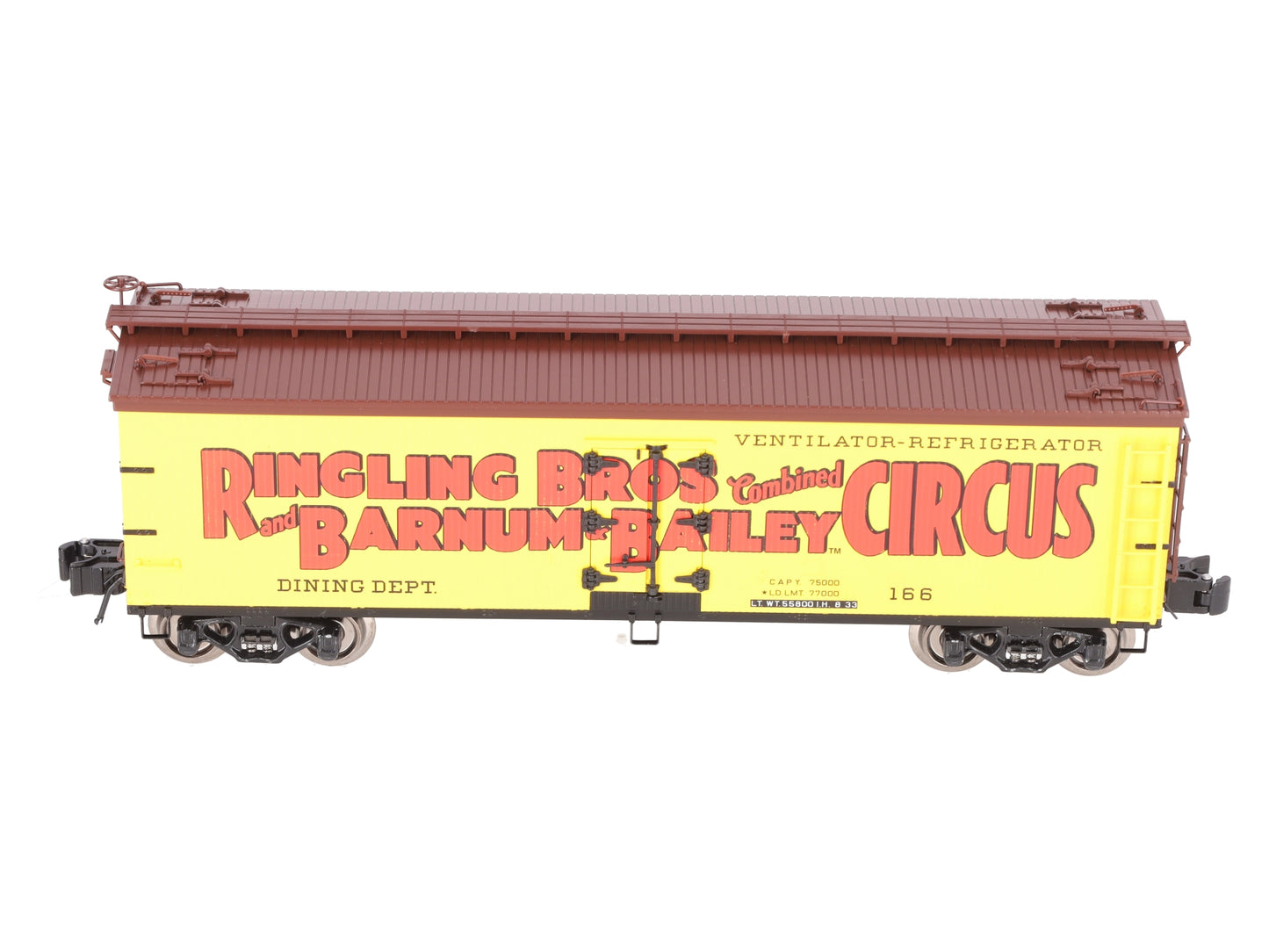 K-Line 6-22249 O Ringling Bros Dining Dept Scale Wood-Sided Reefer NIB