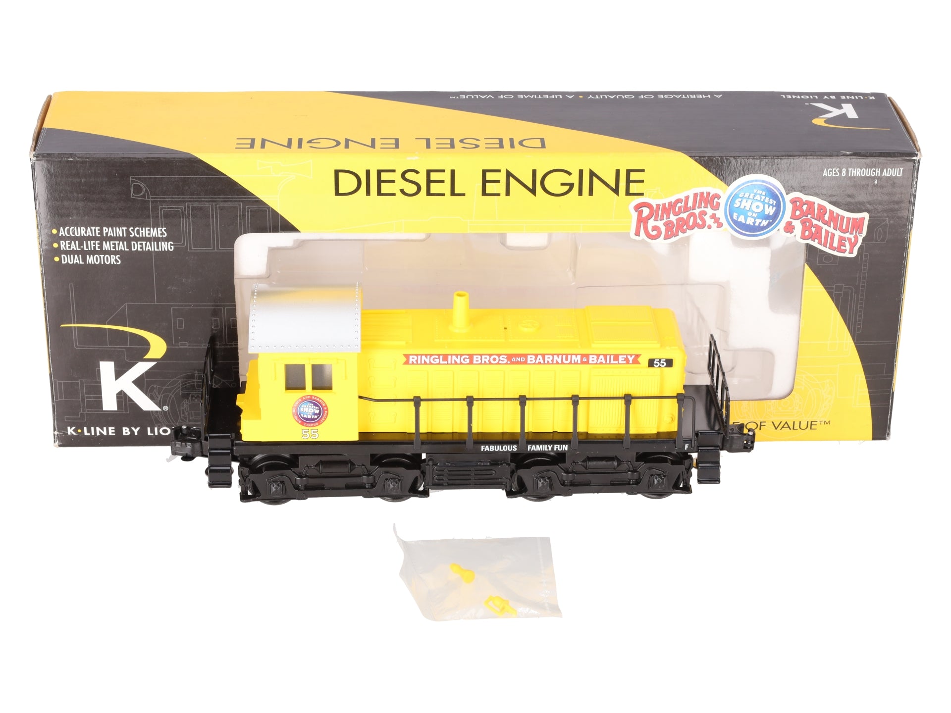 K-Line 6-21229 O Ringling Bros S-2 Diesel Switcher w/Horn #55 LN/Box