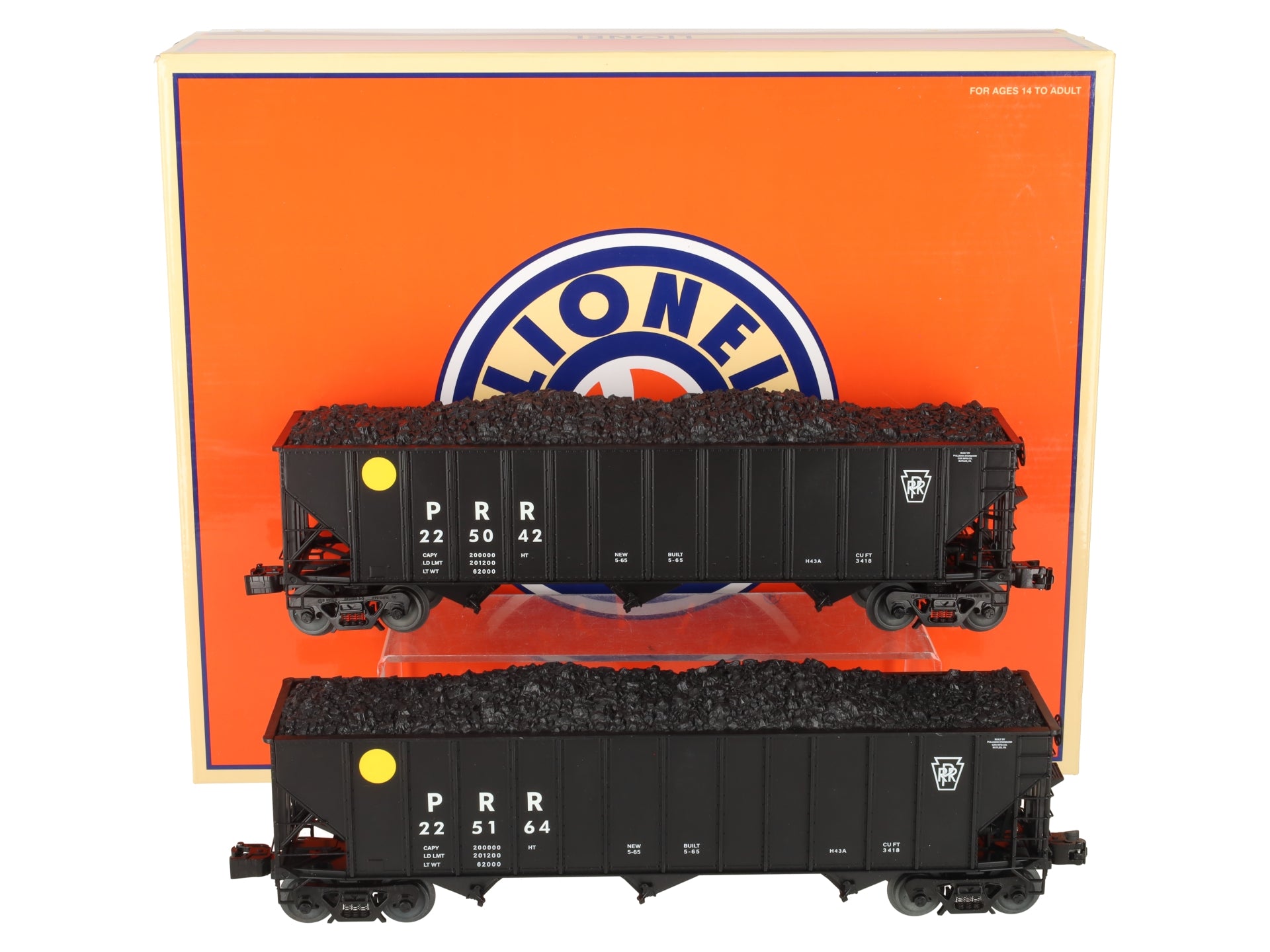 Lionel 2126150 O Pennsylvania 100 Ton Hopper 2 Pack A LN/Box