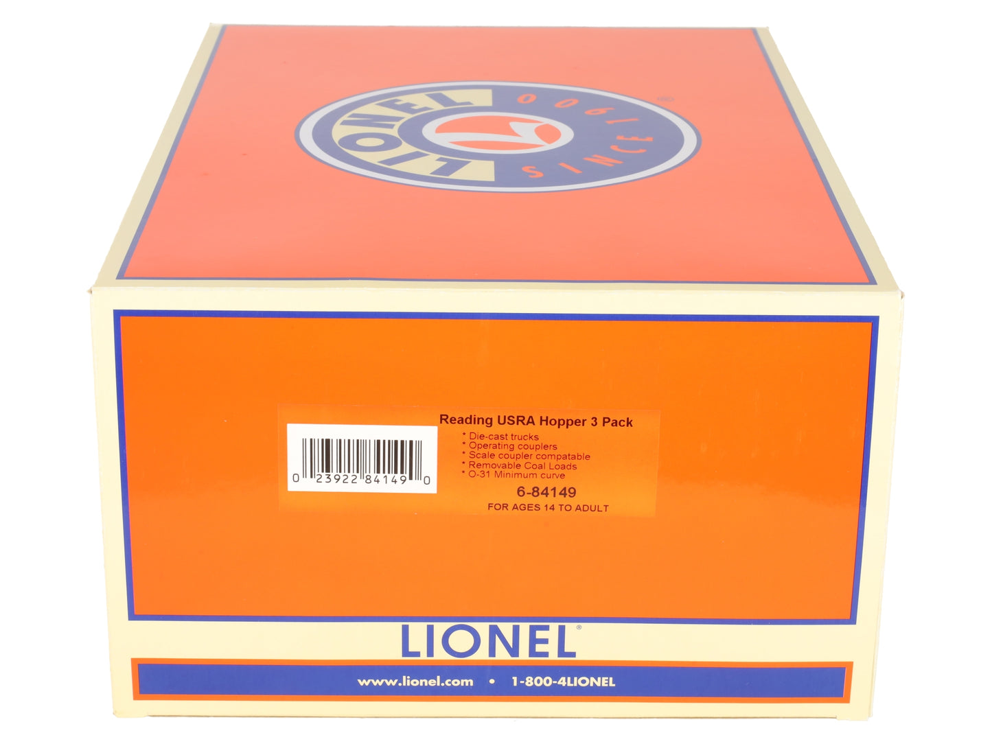 Lionel 6-84149 Reading 3 Car USRA 2 Bay Hopper Car Set LN/Box