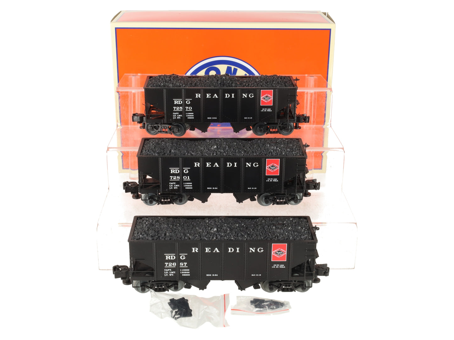 Lionel 6-84149 Reading 3 Car USRA 2 Bay Hopper Car Set LN/Box