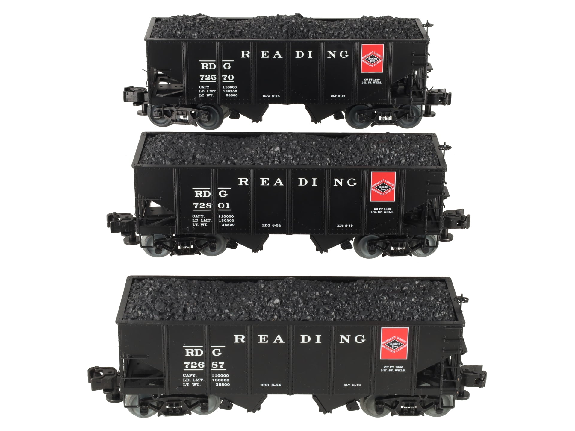 Lionel 6-84149 Reading 3 Car USRA 2 Bay Hopper Car Set LN/Box