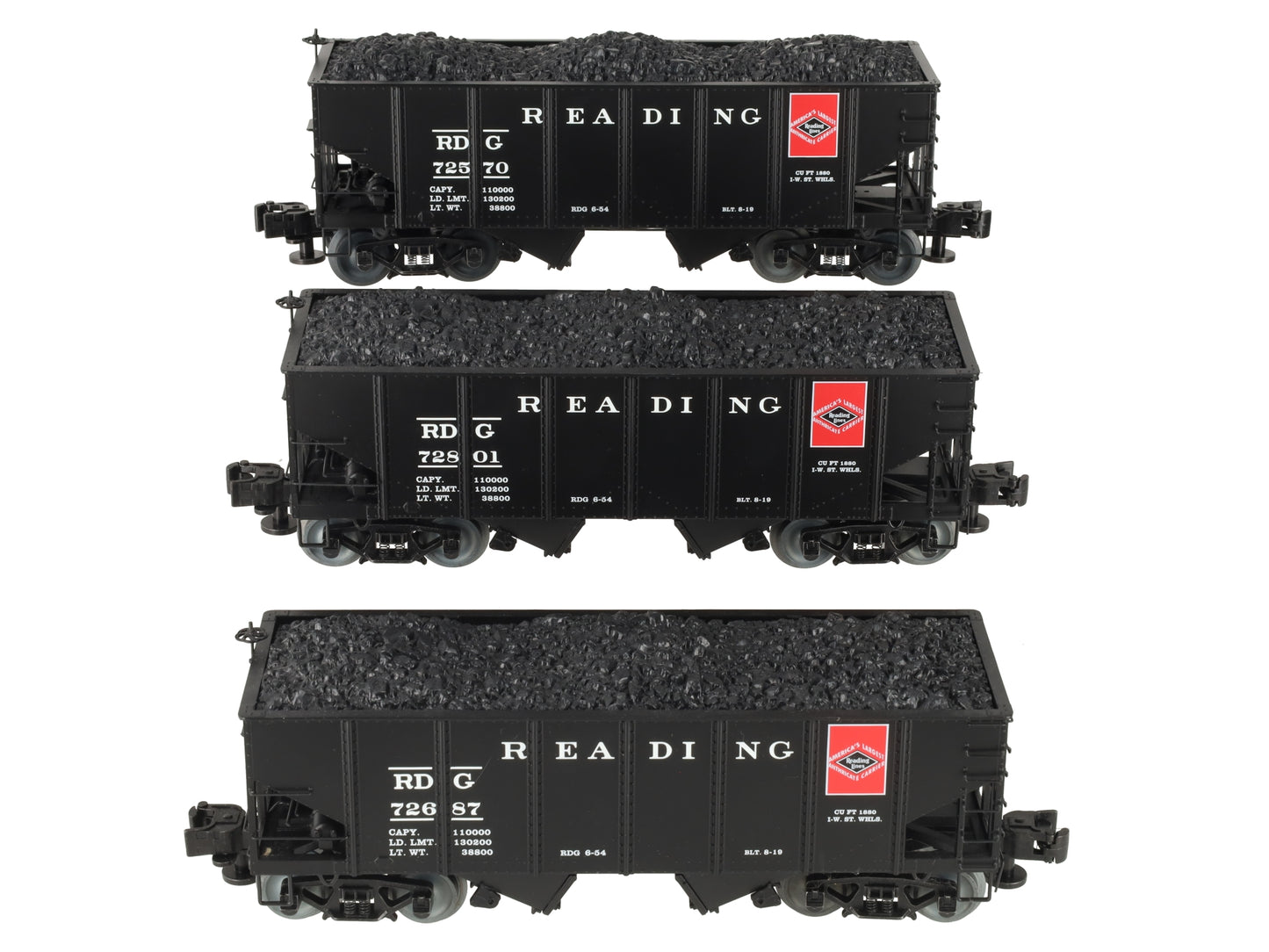 Lionel 6-84149 Reading 3 Car USRA 2 Bay Hopper Car Set LN/Box