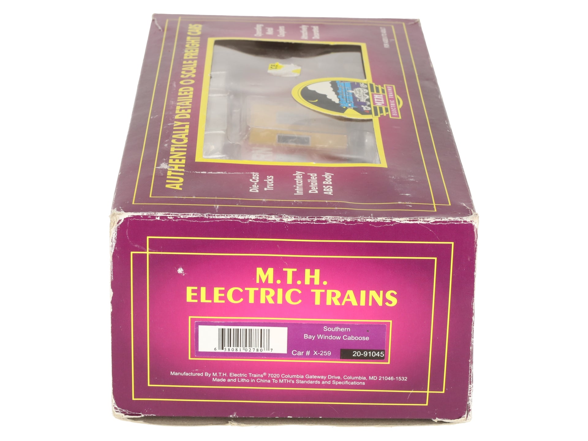 MTH 20-91045 O Gauge Southern Bay Window Caboose #X-259 LN/Box