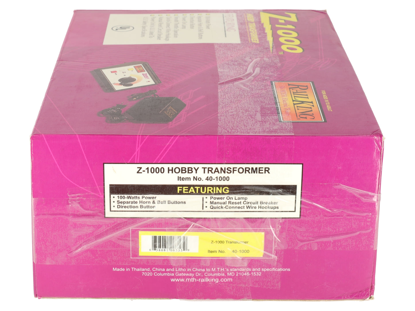 MTH 40-1000 O Z-1000 Hobby Transformer & Controller EX/Box