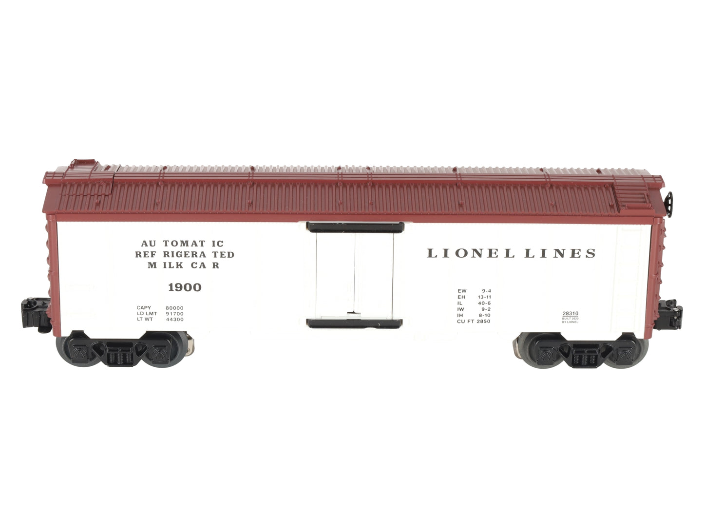 Lionel 2028310 O Lionel Lines Operating Milk Car with Platform #1900 - 3-Rail LN/Box