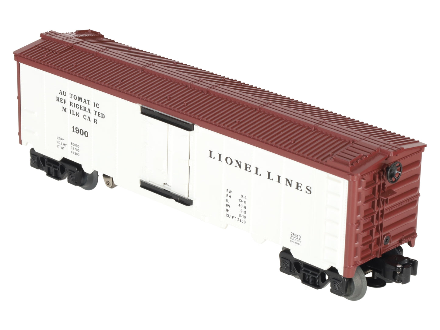 Lionel 2028310 O Lionel Lines Operating Milk Car with Platform #1900 - 3-Rail LN/Box