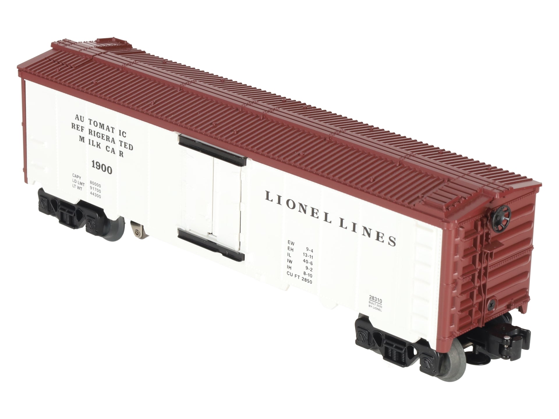Lionel 2028310 O Lionel Lines Operating Milk Car with Platform #1900 - 3-Rail LN/Box