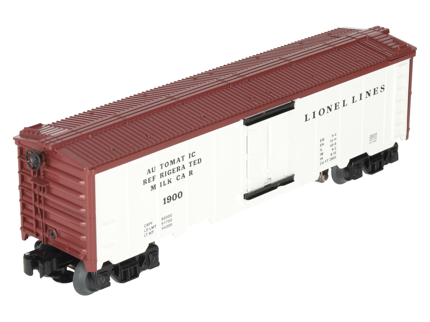 Lionel 2028310 O Lionel Lines Operating Milk Car with Platform #1900 - 3-Rail LN/Box