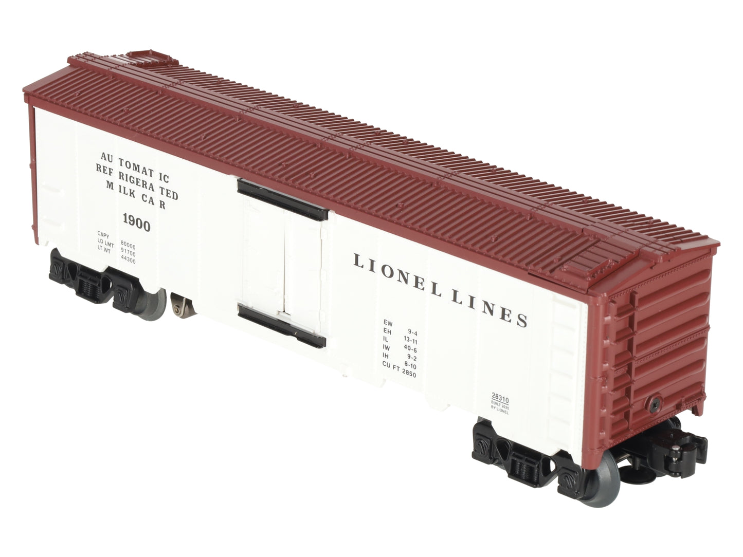 Lionel 2028310 O Lionel Lines Operating Milk Car with Platform #1900 - 3-Rail LN/Box