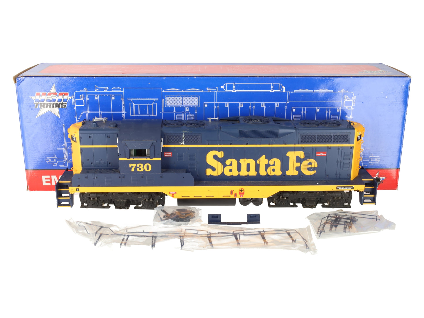 USA Trains R22115 Santa Fe GP-9 Diesel Locomotive #730 VG/Box