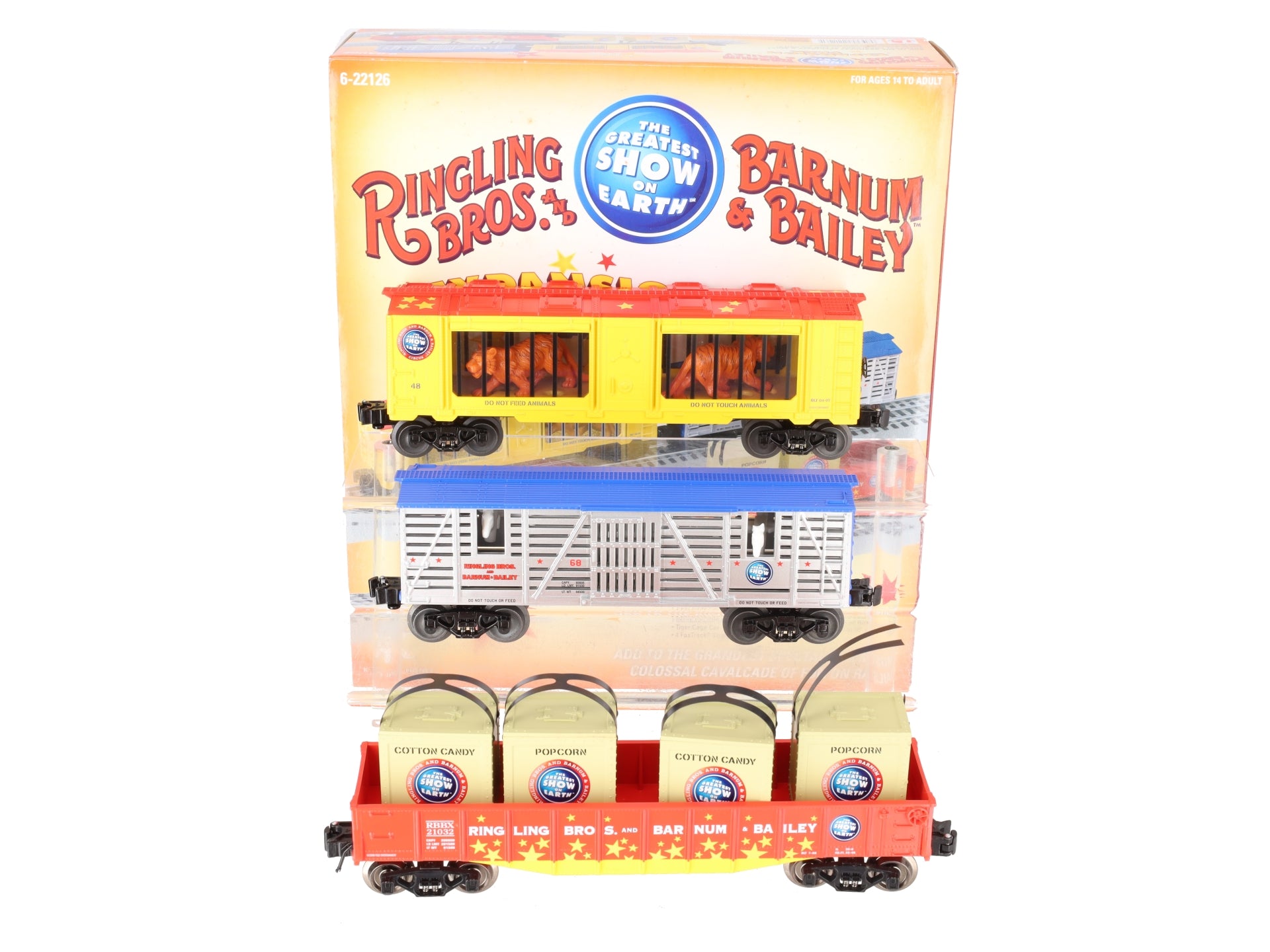 Lionel K-Line 6-22126 Ringling Bros. Circus Train Expansion Pack VG/Box