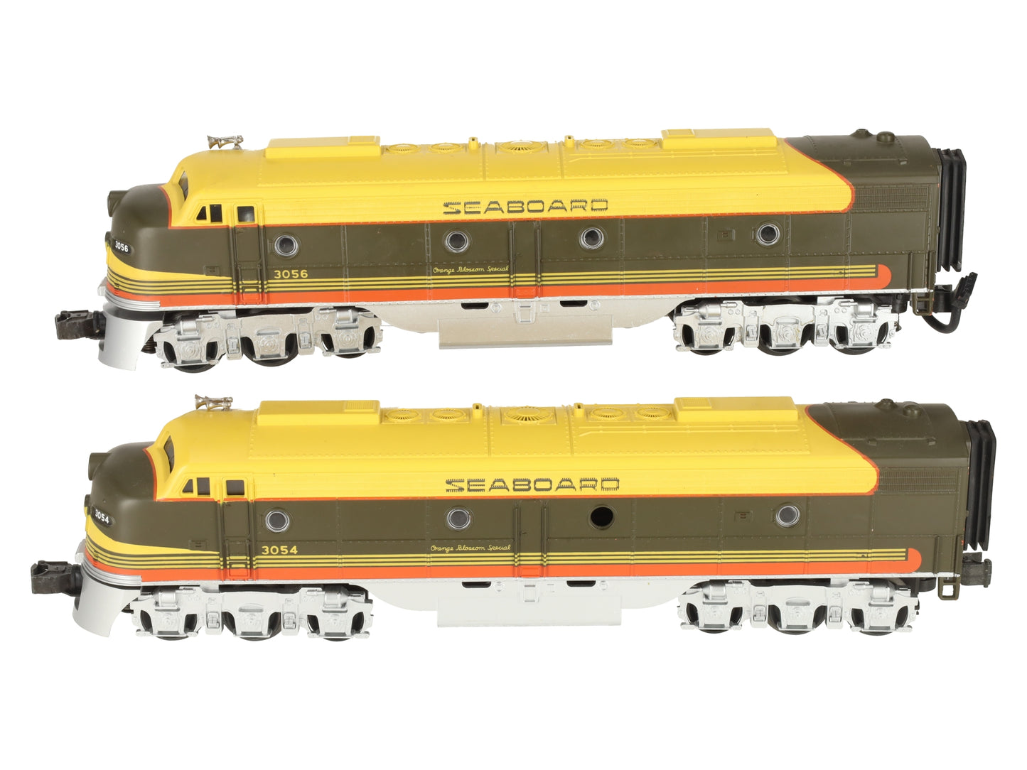 MTH 30-2181-1 O Gauge Seaboard E-8 AA Diesel Engine Set w/PS1 #3054/3056 EX/Box