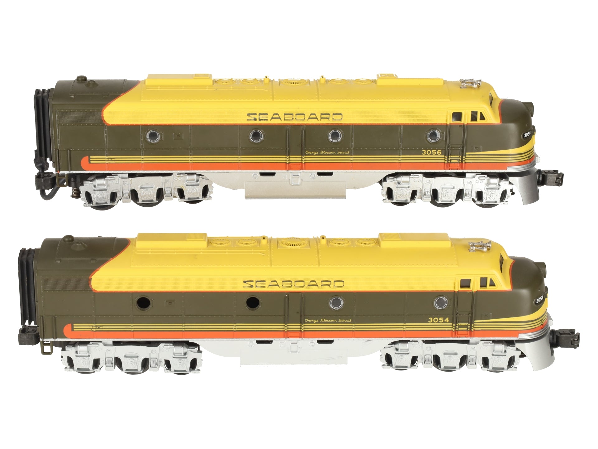 MTH 30-2181-1 O Gauge Seaboard E-8 AA Diesel Engine Set w/PS1 #3054/3056 EX/Box