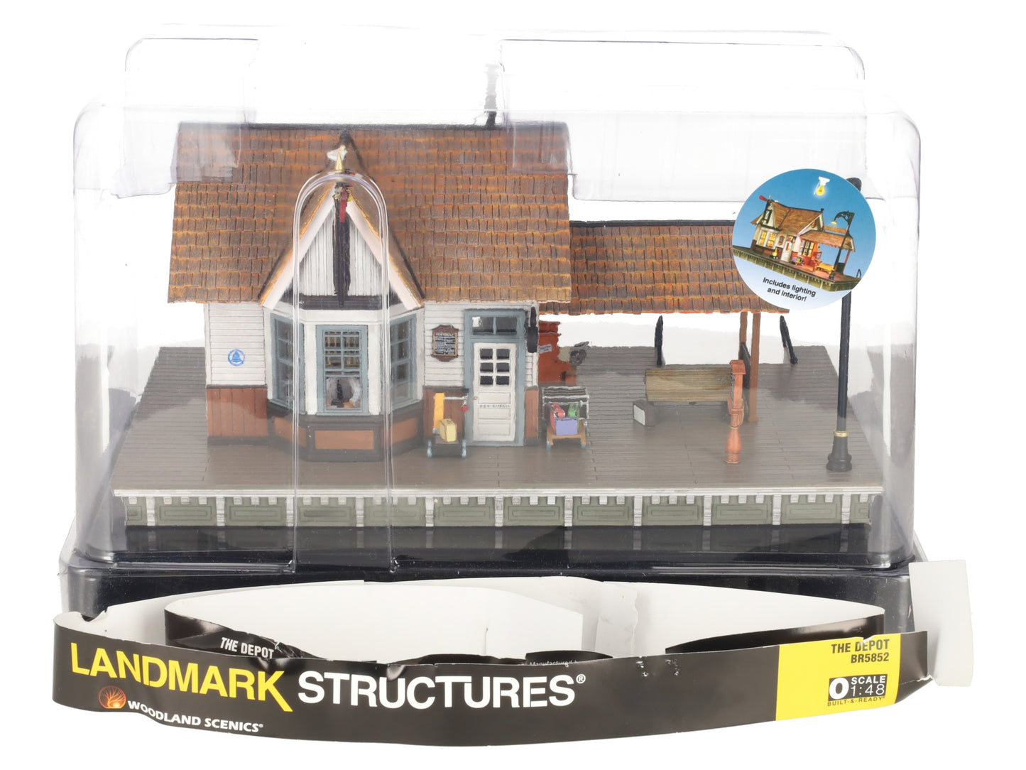 Woodland Scenics BR5852 O Built-&-Ready Linn Creek Depot Building EX/Box