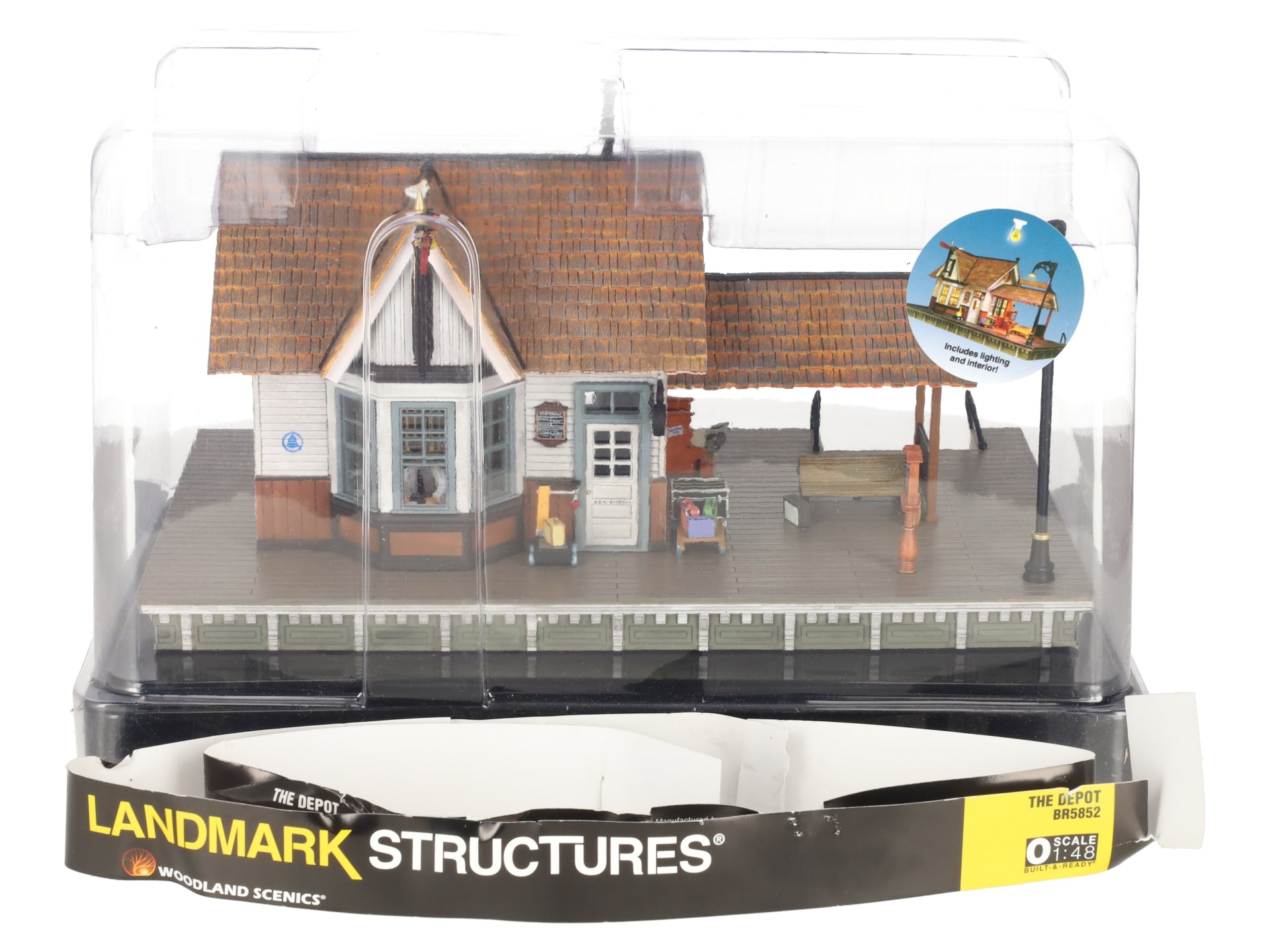 Woodland Scenics BR5852 O Built-&-Ready Linn Creek Depot Building EX/Box