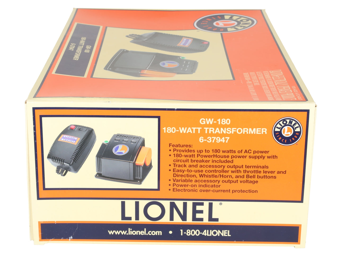 Lionel 6-37947 O GW-180 180 Watt Transformer EX/Box