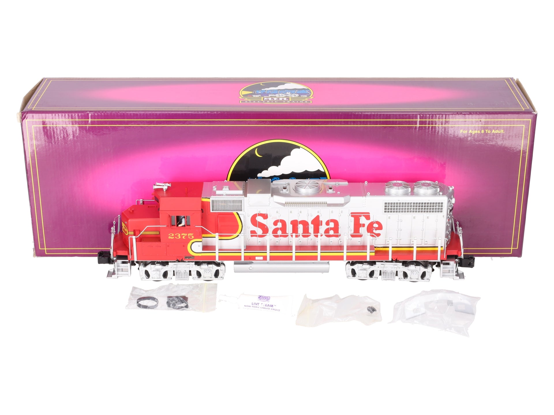 MTH 20-2255-1 O Scale Santa Fe GP38-2 Diesel Engine w/PS2 #2375 LN/Box
