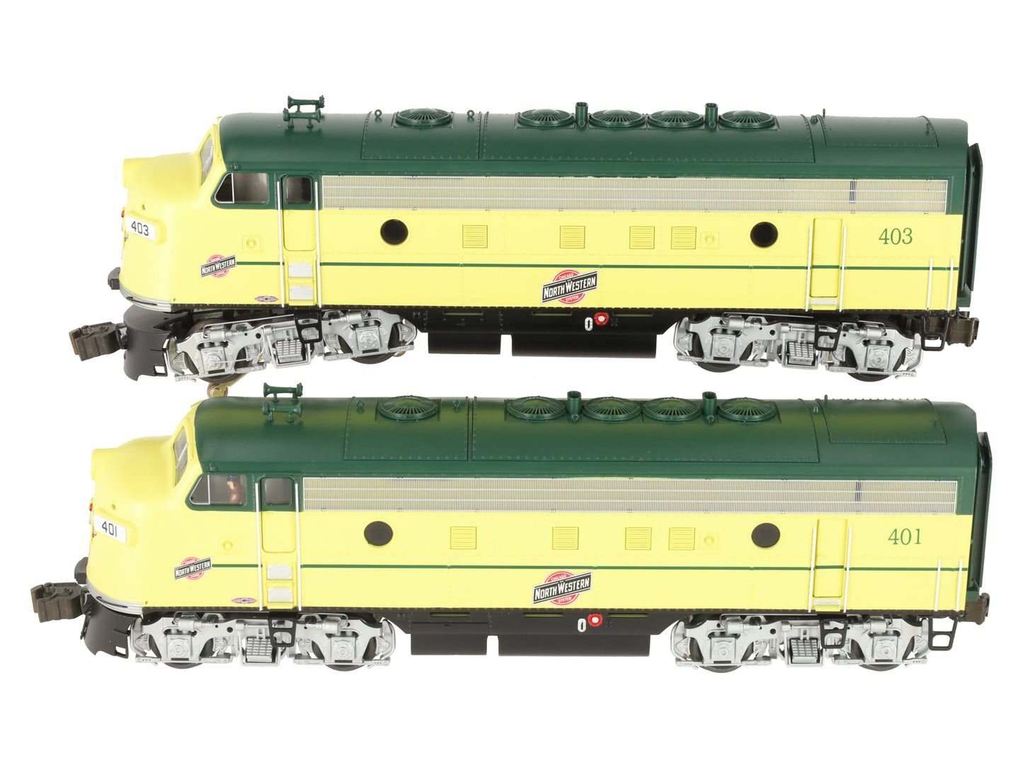 Lionel 6-38754 O C&NW Legacy F-7 AA Diesel Locomotive Set #401/#403 LN/Box