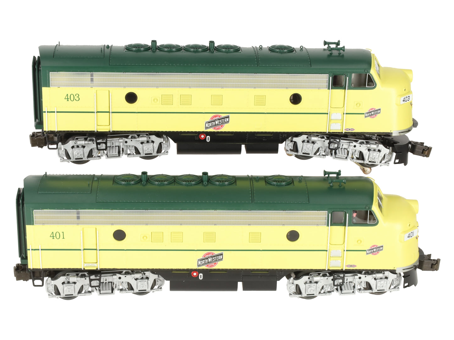 Lionel 6-38754 O C&NW Legacy F-7 AA Diesel Locomotive Set #401/#403 LN/Box