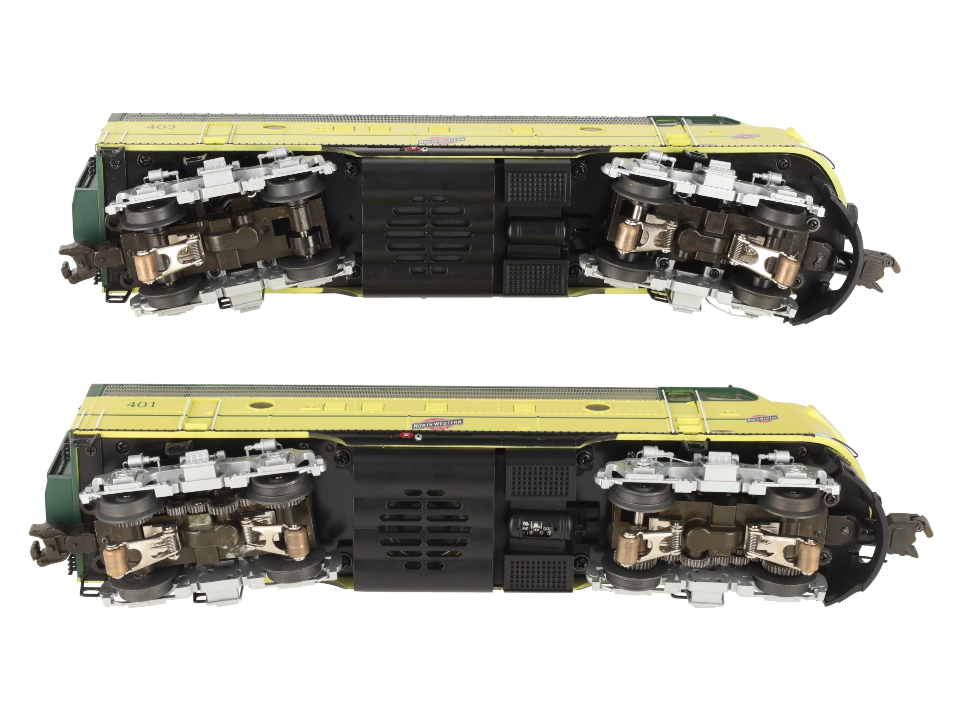 Lionel 6-38754 O C&NW Legacy F-7 AA Diesel Locomotive Set #401/#403 LN/Box