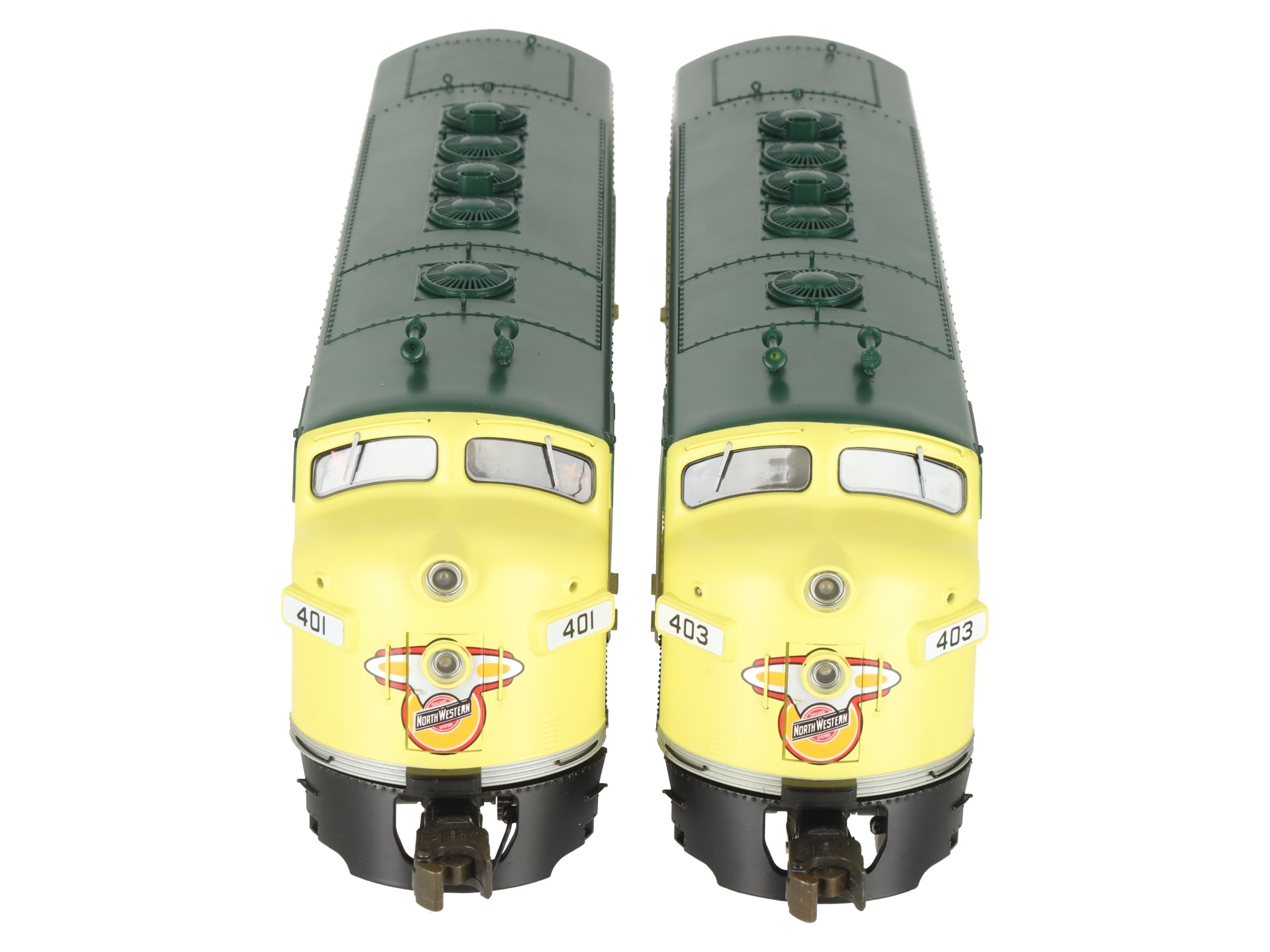 Lionel 6-38754 O C&NW Legacy F-7 AA Diesel Locomotive Set #401/#403 LN/Box