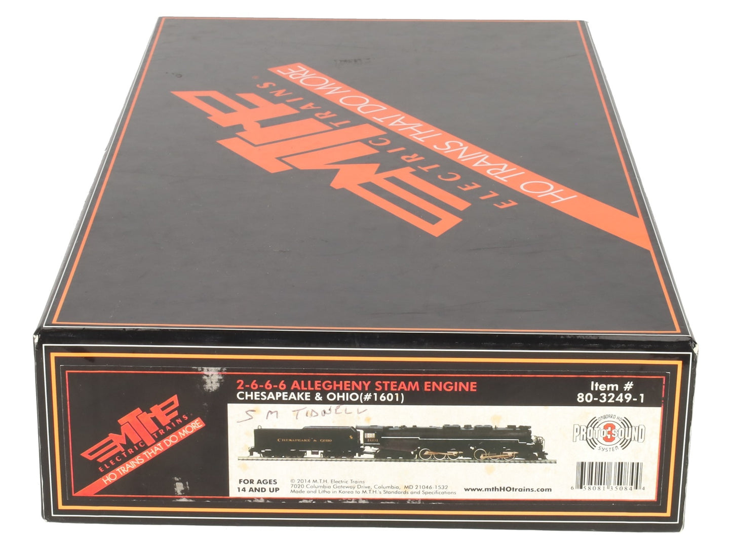 MTH 80-3249-1 HO C&O 2-6-6-6 Allegheny Steam Engine w/PS3 #1601 -Repainted/Box