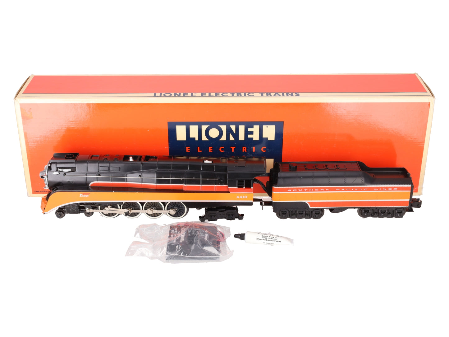 Lionel 6-18007 O Gauge SP Daylight 4-8-4 Steam Locomotive & Tender #4410 w/RS EX/Box
