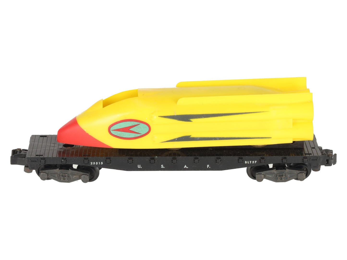 American Flyer 25515 Vintage S U.S.A.F. Flatcar with Motorized Rocket Sled VG