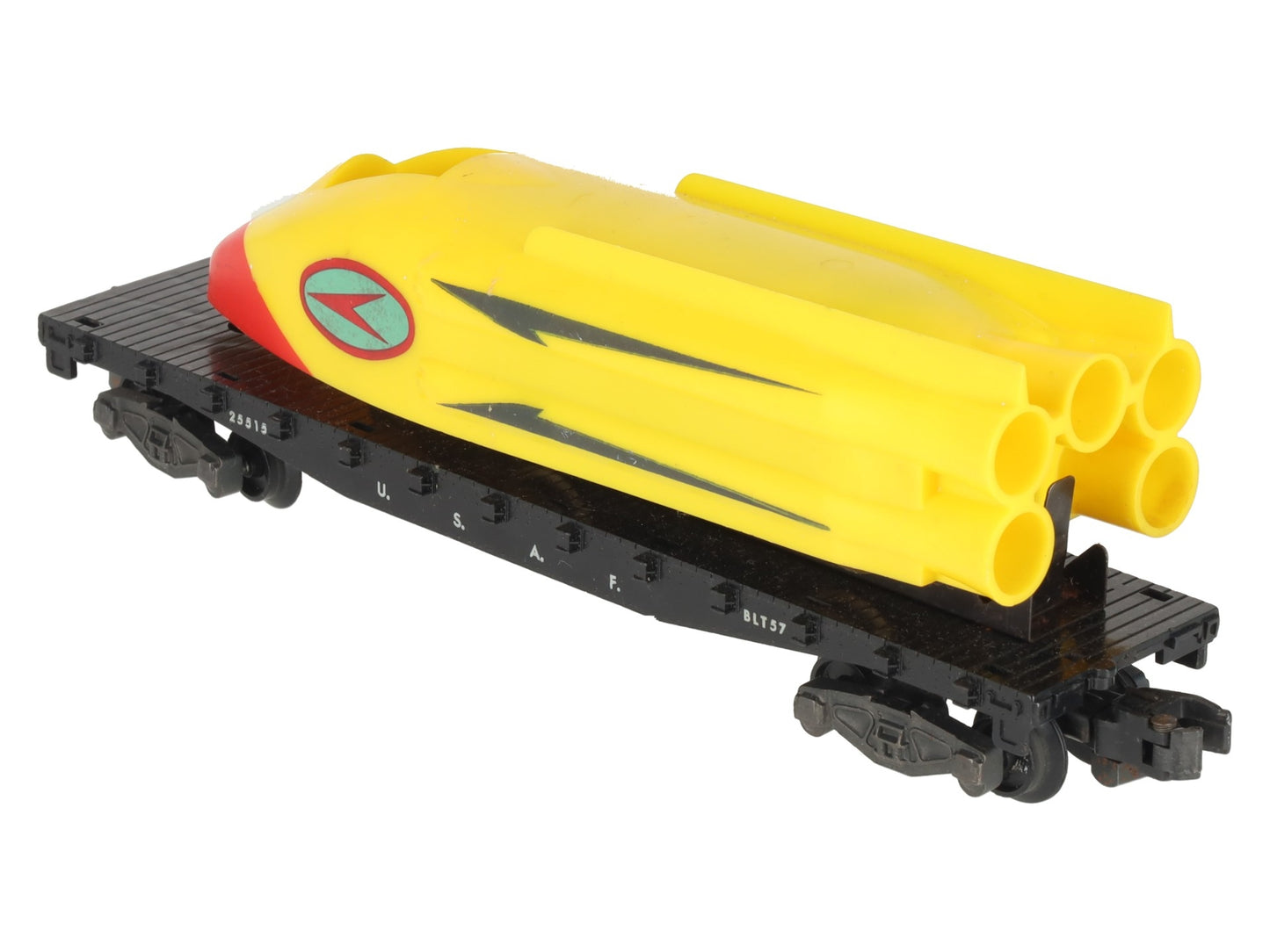American Flyer 25515 Vintage S U.S.A.F. Flatcar with Motorized Rocket Sled VG