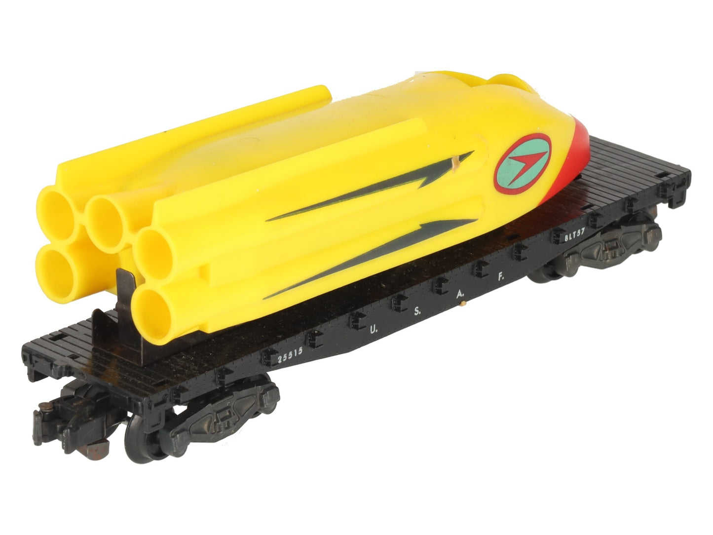 American Flyer 25515 Vintage S U.S.A.F. Flatcar with Motorized Rocket Sled VG