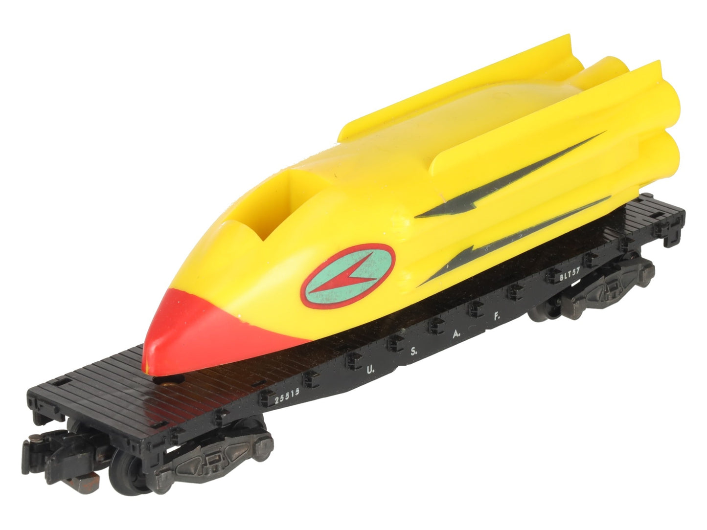 American Flyer 25515 Vintage S U.S.A.F. Flatcar with Motorized Rocket Sled VG